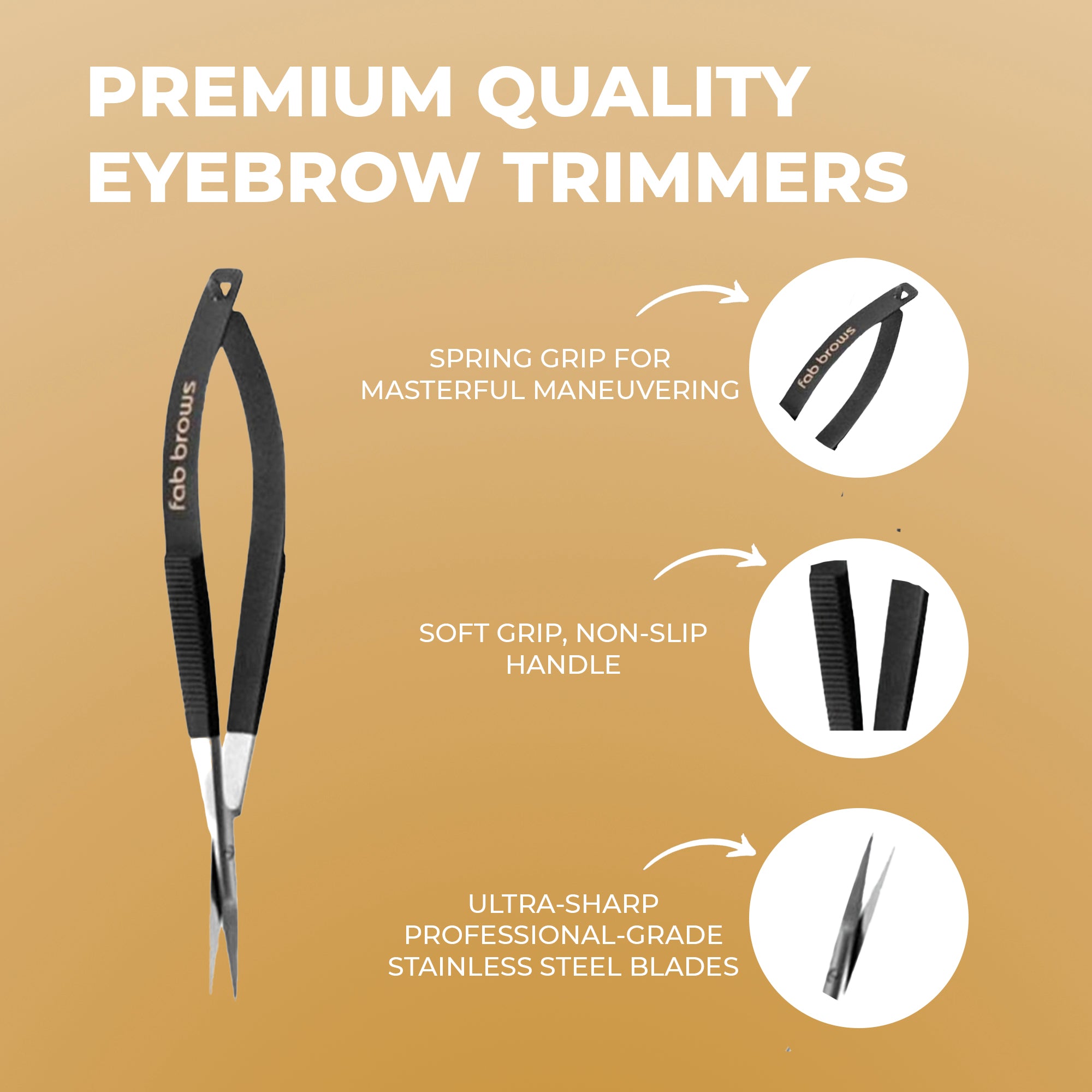 Soft Grip Eyebrow Trimmers